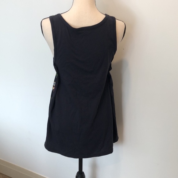 🎄Sponge bob square pants black patterned print pineapple shirt tank top SZ L - Picture 4 of 5